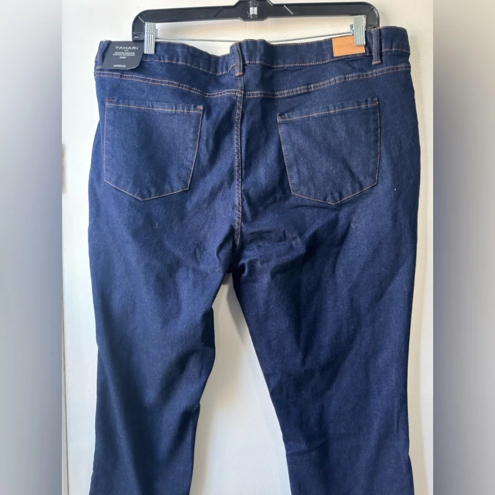 Tahari Women's Amelia Button Fly Skinny Blue Jeans Sz 24W - Picture 8 of 16